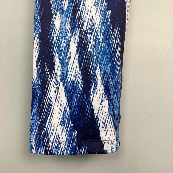 fullbeauty Sport Women's Size 26/28 Blue and White Leggings Stretch Activewear - Picture 3 of 12